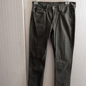 Levis 511 Green Zipper Fly Jeans Size 34 X 30